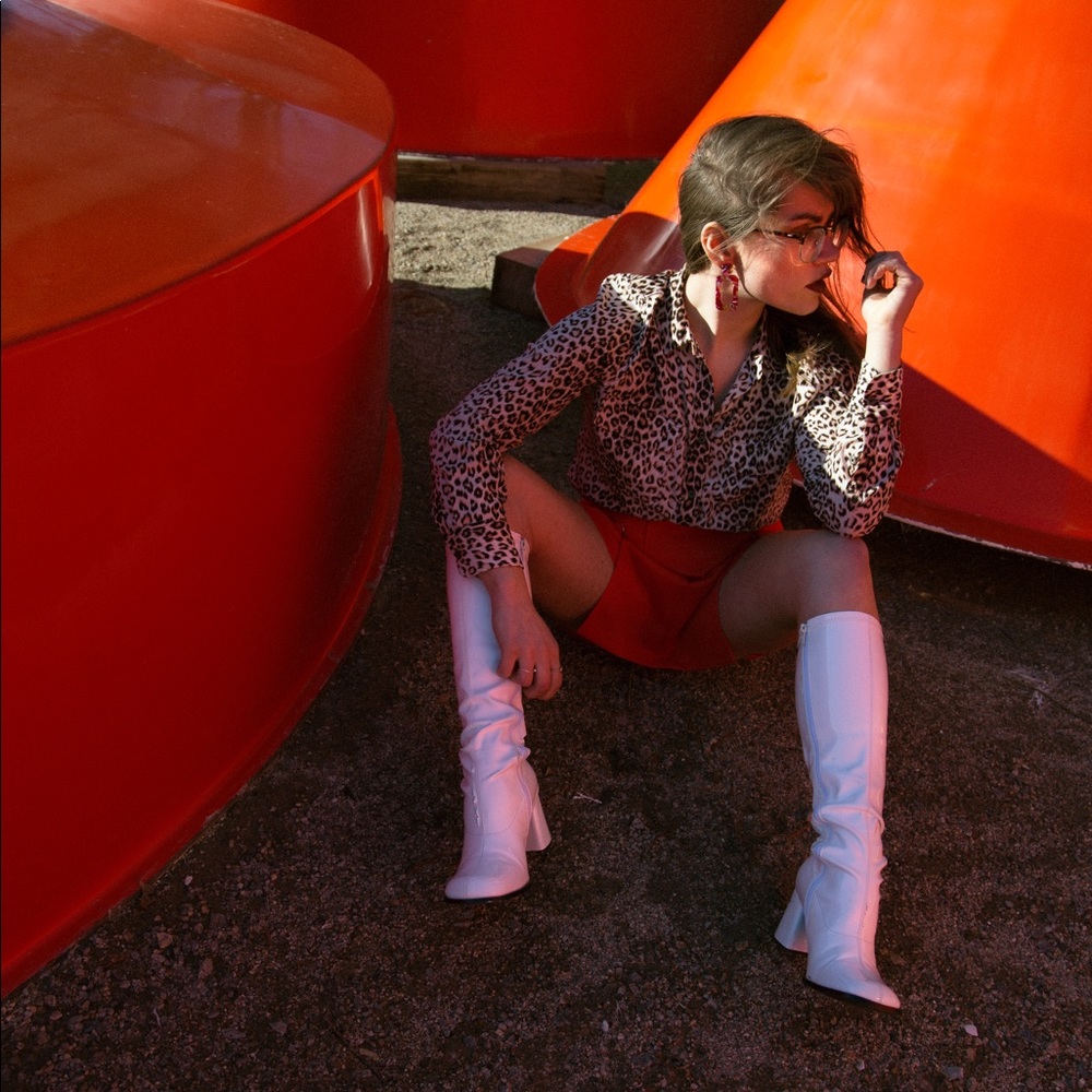 Cheetah Print Button Up Blouse